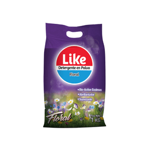 Detergente En Polvo Like Floral 1 KG