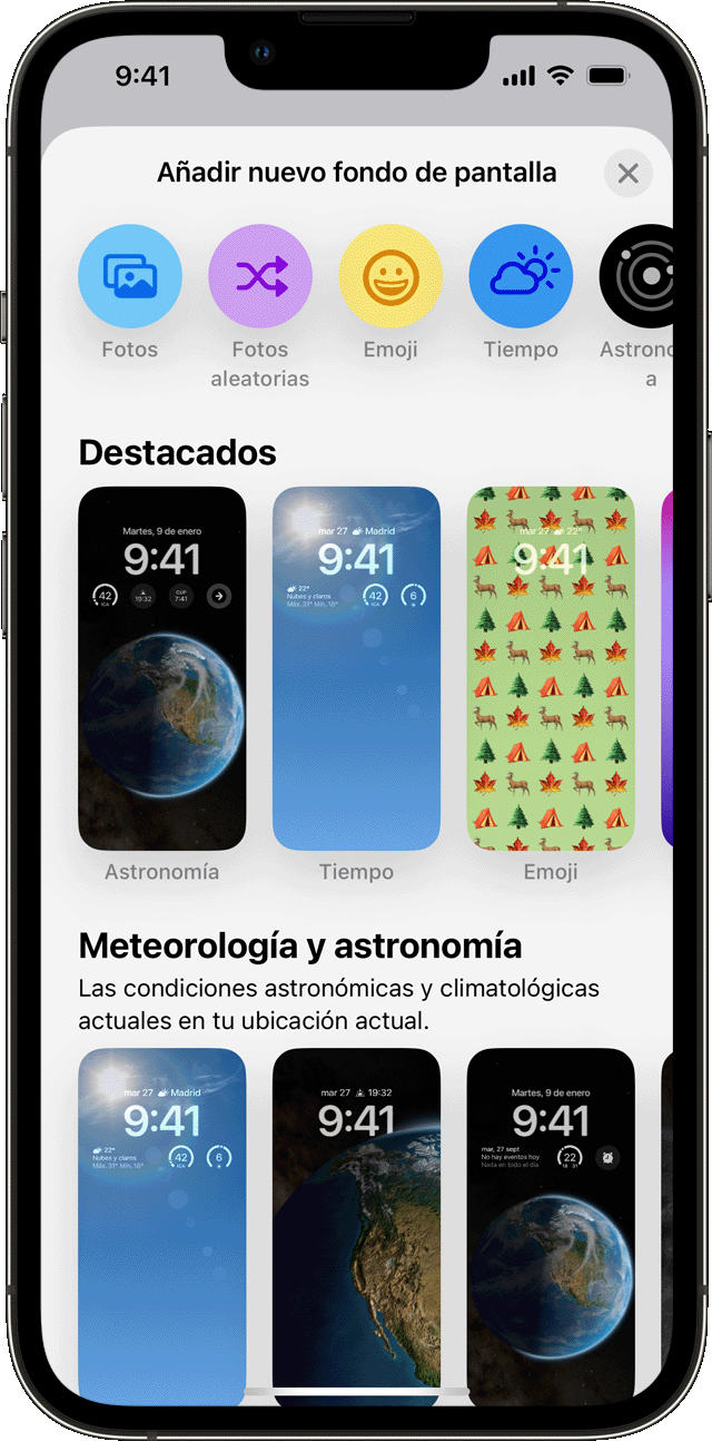 Cambiar el fondo de pantalla del iPhone - Soporte técnico de Apple (ES)