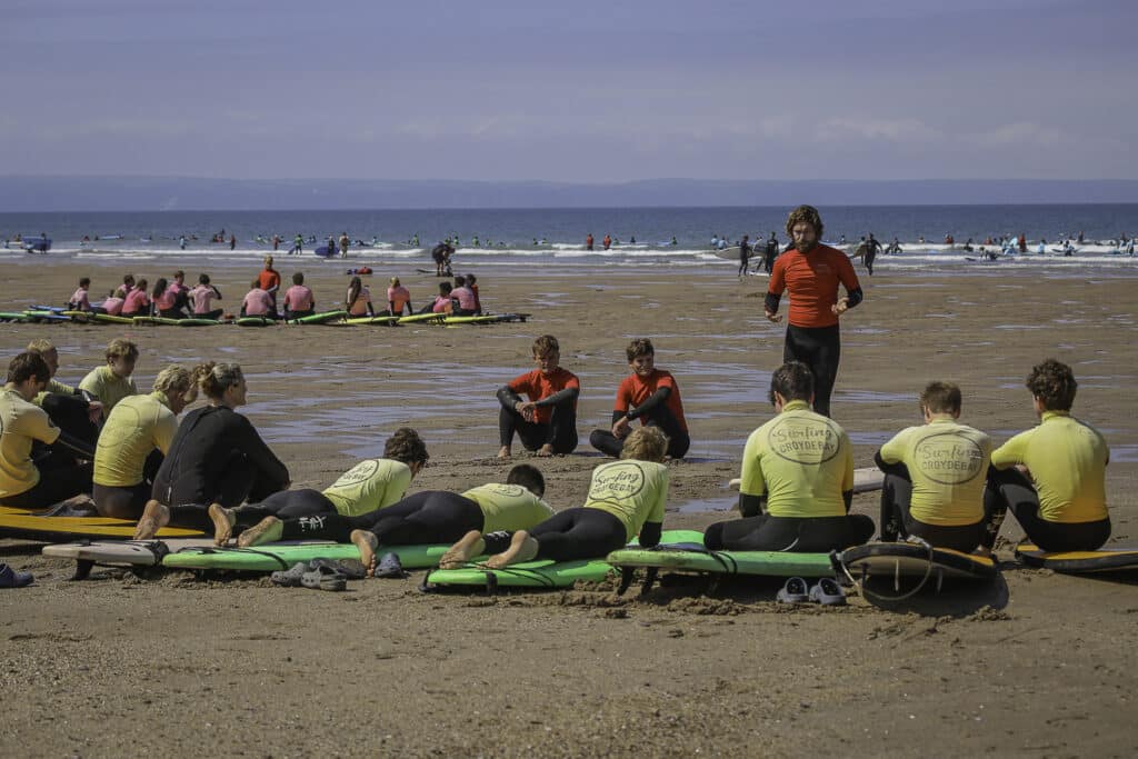 School and Youth Group Surfing Lessons Surfing Croyde Bay