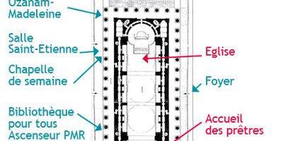 Karta över Paris Madeleine