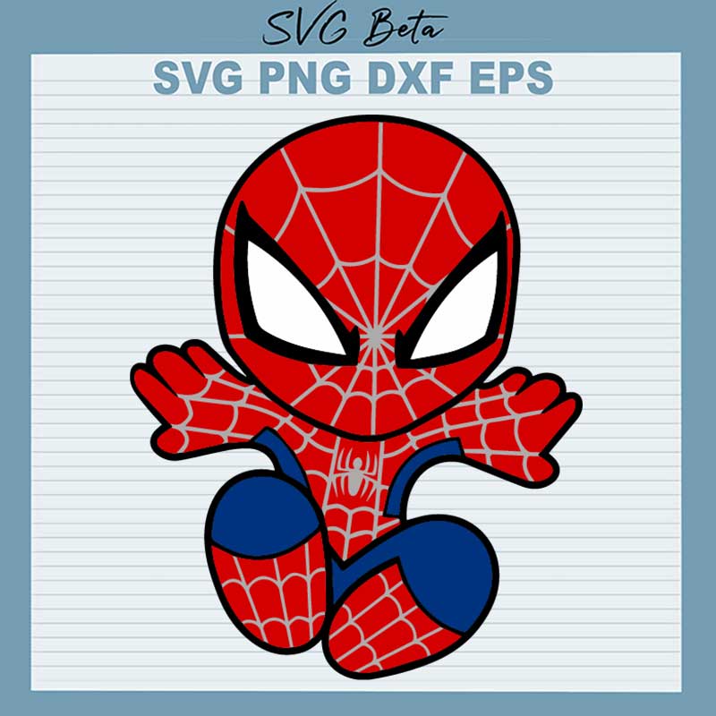 Baby Spider Man SVG, Superheroes SVG, Cute Spiden Man SVG PNG DXF