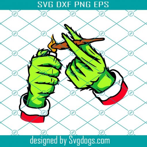 Grinch Lighting Cannabis Svg, Light Marijuana Blunt Svg, Christmas Weed ...