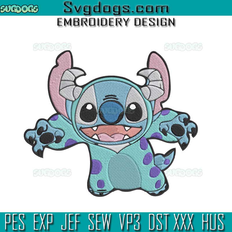 Stitch Monster University Embroidery Design File, Stitch Embroidery ...