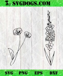 Birth Month Flower Bouquet SVG, Flower SVG PNG EPS DXF