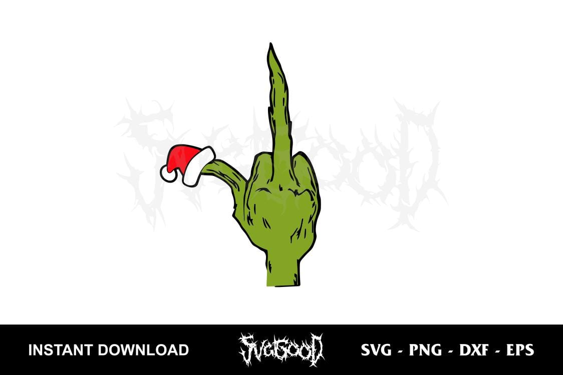 Christmas Grinch Middle Finger SVG | SVGGOOD