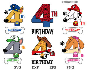 4rd Birrthday Kid SVG Bundle