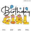 Birthday Girl Cute Duck SVG