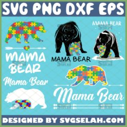 mama bear autism svg