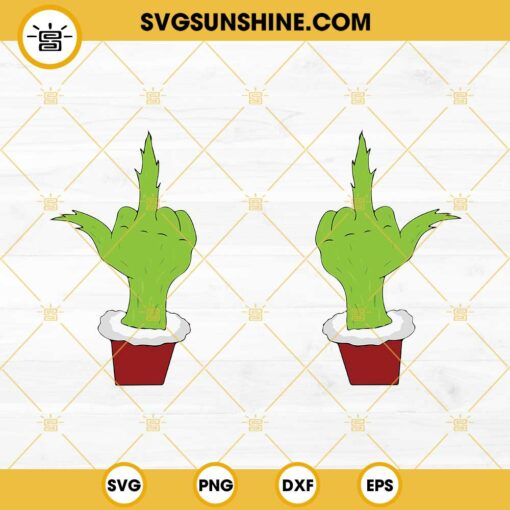 Grinch Middle Finger Svg Grinch Png Grinch Svg For Cricut Inspire The ...