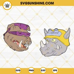 Bebop And Rocksteady Face SVG, Turtles Forever SVG, Teenage Mutant Ninja Turtles Characters SVG Cricut