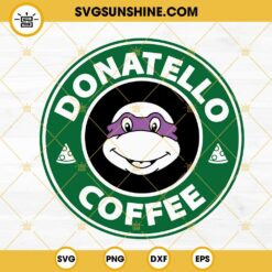 Donatello Turtle Coffee SVG, Donnie Ninja Turtle Starbucks SVG PNG DXF EPS Cricut