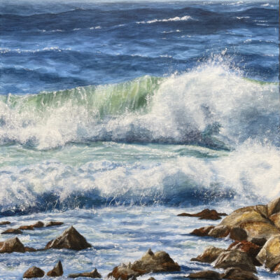 Waves Crashing off Pacific Grove by Margo Bangert