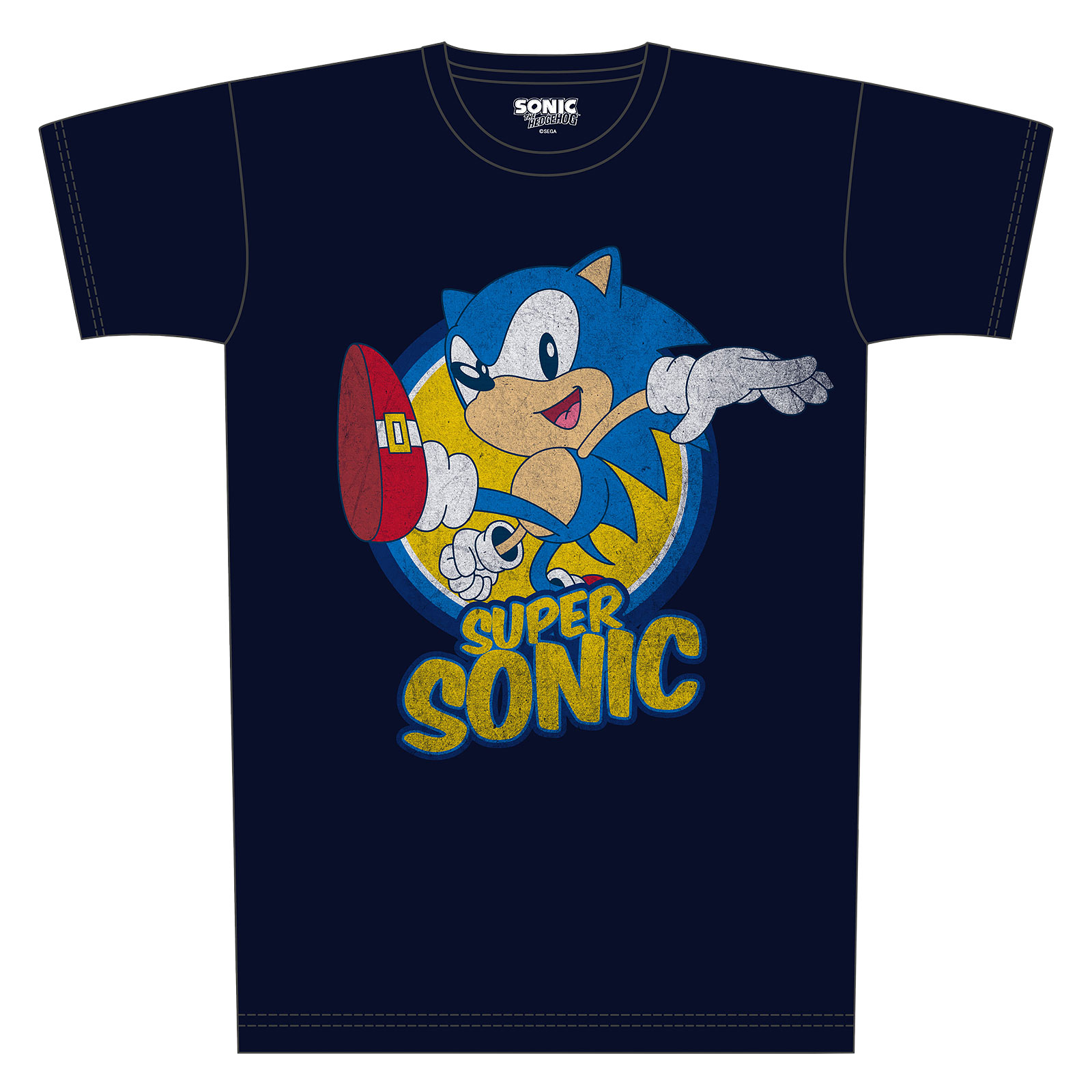 Sonic the Hedgehog - T-shirt Super Sonic bleu | Elbenwald