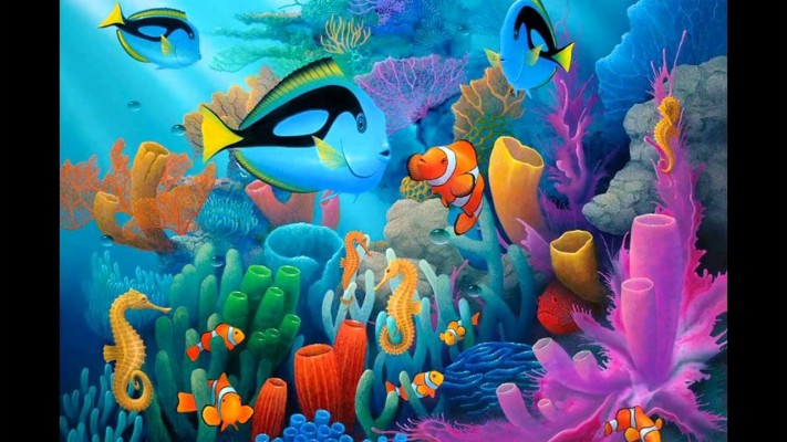 Under The Sea Cartoon Background - 1468x1000 Wallpaper 