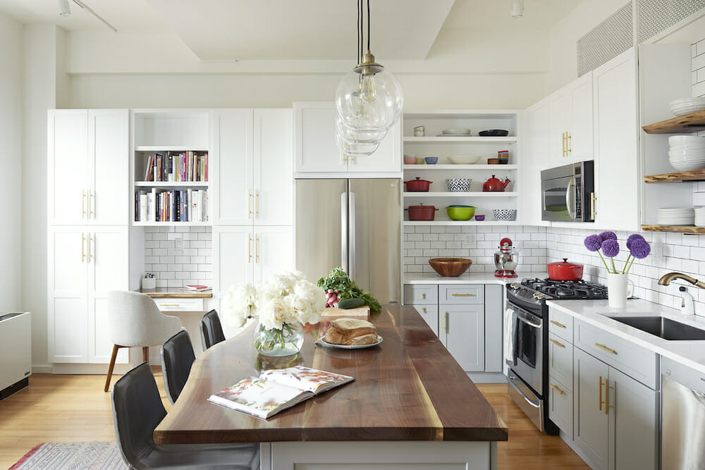 Subway Chic Meets Open Shelving in a Stylish Kitchen Remodel