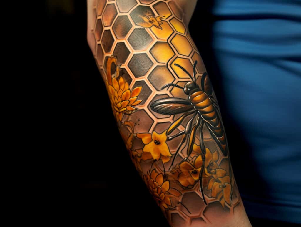 honeycomb tattoo