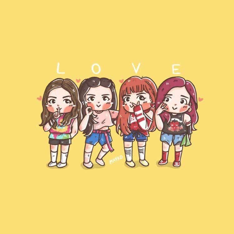 Blackpink Chibi Bút Chì Đơn Giản - \