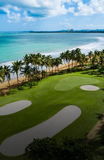 golf course and beach view 