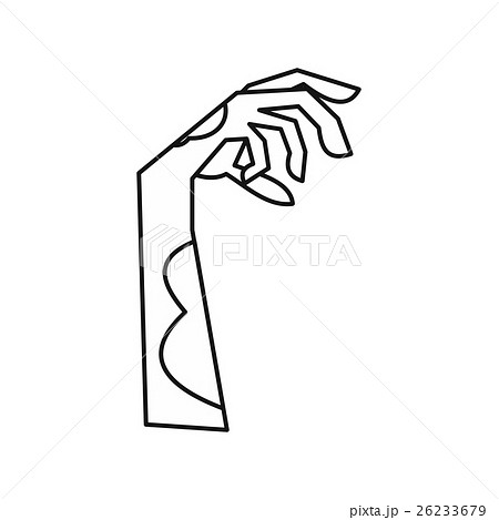 Zombie hand icon, outline styleのイラスト素材 [26233679] - PIXTA