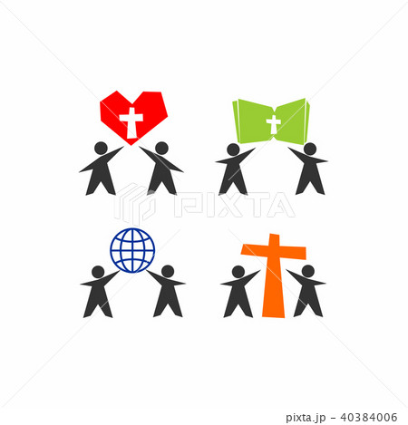 A set of logos for the church. Unity in Christのイラスト素材 [40384006] - PIXTA