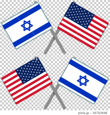 Israel and American Flag 56783696