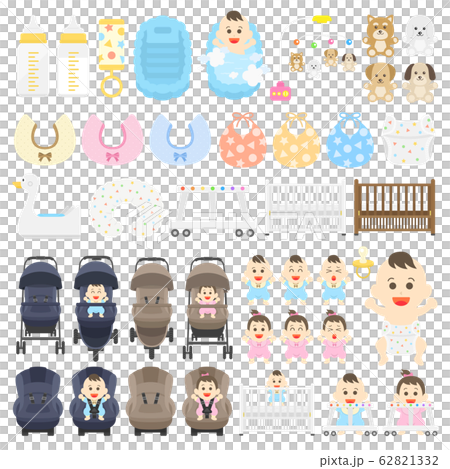 Baby goods illustration set 62821332