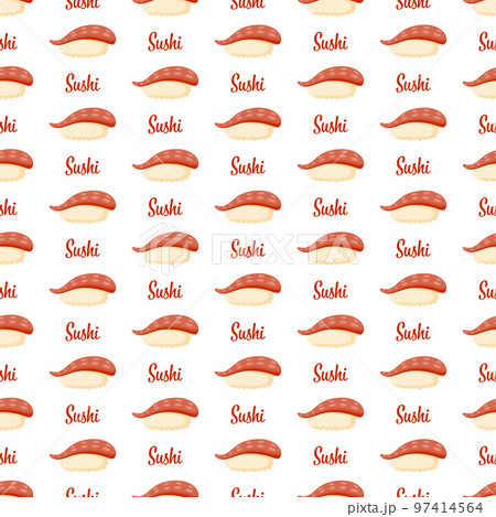 Seamless pattern with Sushi, for decoration 97414564