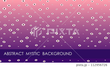 Horizontal esoteric occult abstract background with eyeball, cover, site presentation in HD format. UI template layout for web design of internet products. Vector banner 112956726