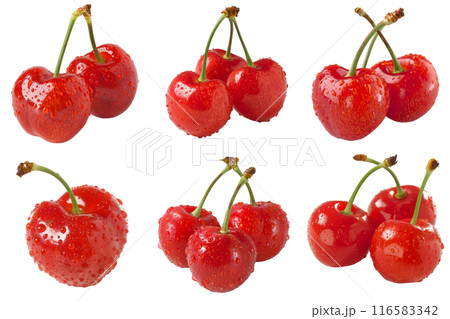 Realistic photo illustration of Cherry, isolated on transparent background 116583342