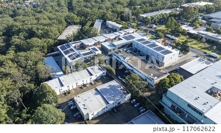 Industrial buildings in a regional suburb of greater Sydney 117062622