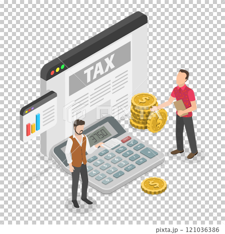 3D Isometric Flat  Illustration of Business Analysis. Item 2 121036386