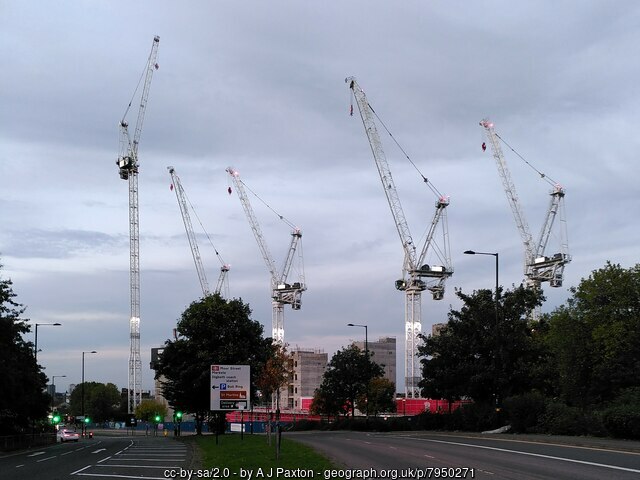 The Cranes of Camp Hill © A J Paxton :: Geograph Britain and Ireland