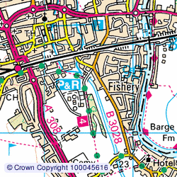 1:50,000 Modern Day Landranger(TM) Map © Crown Copyright