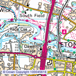 1:50,000 Modern Day Landranger(TM) Map © Crown Copyright