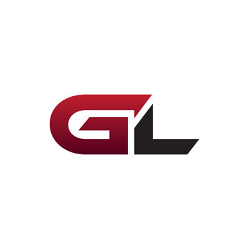 modern initial logo GL