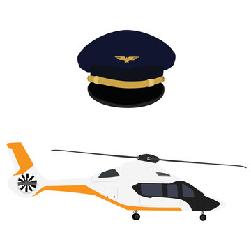 Helicopter and pilot cap