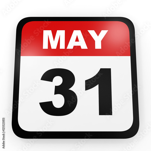 "May 31. Calendar on white background." Stock photo and royaltyfree