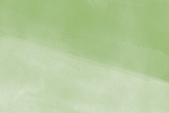 Watercolor green texture with abstract washes and brush strokes on the white paper background. Digital paper background.