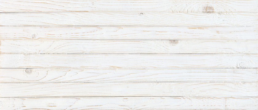 white wood texture background, top view wooden plank panel