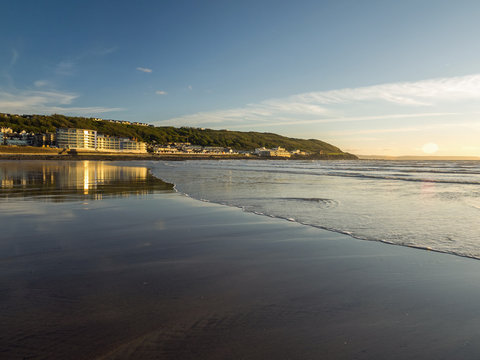 Westward Ho! sea front on the Devon coast of England