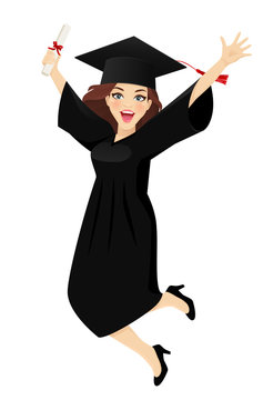 Graduation Girl Drawing