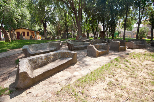 Megalithic Garden , Pinuccio Sciola, work of art, San Sperate, Cagliari, Sardinia