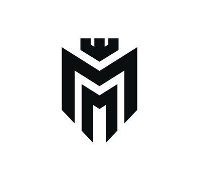 Strong Geometric Letter M logo template.M logo design.