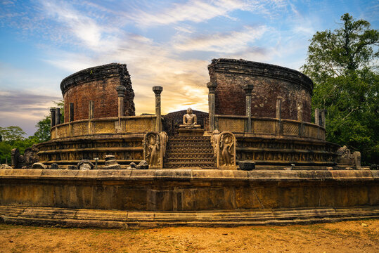 Sacred Quadrangle at Polonnaruwa Ancient city, unesco world heritage site in Sri Lanka