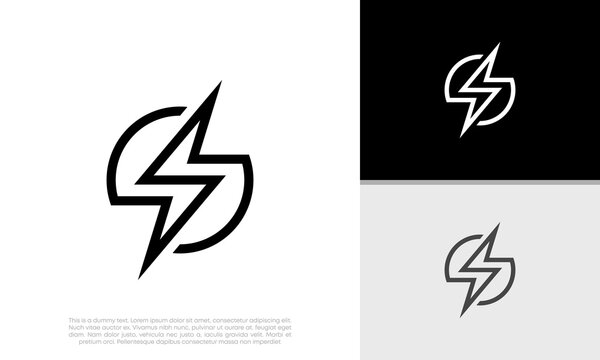 Flash Electric Logo Bolt Energy Company. Initials S logo design. Initial Letter Logo. Innovative high tech logo template. 