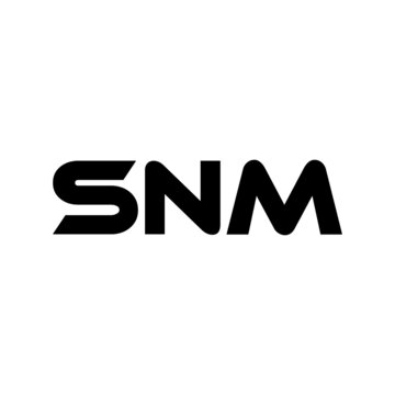 SNM letter logo design with white background in illustrator, vector logo modern alphabet font overlap style. calligraphy designs for logo, Poster, Invitation, etc.