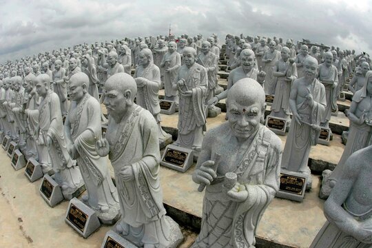 A view of Buddha statue in Tanjung Pinang, Bintan island, Indonesia.