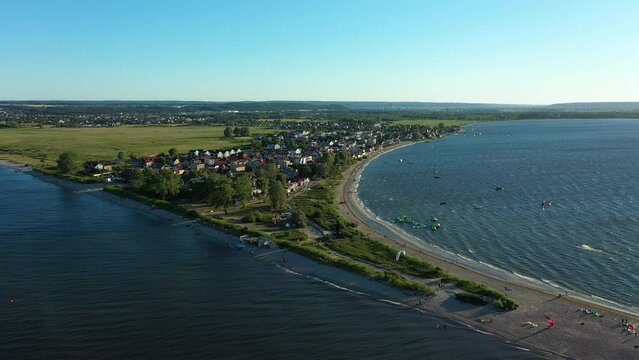 Headland Kitesurfing Cypel Rewski Rewa Aerial View Poland