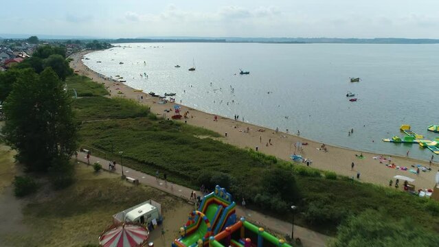 Beautiful Landscape Beach Rewa Plaza Krajobraz Aerial View Poland