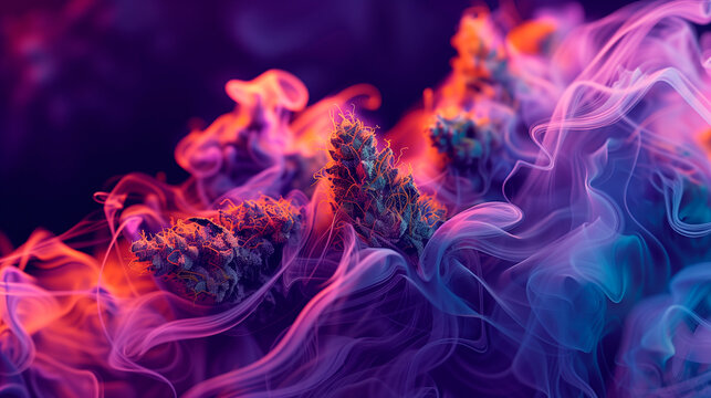 Psychedelic cannabis background